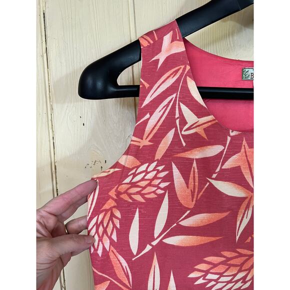 Silk Tommy Bahama Size 8 MAXI DRESS Floral Tropical Palm Vents Vintage Medium - Picture 5 of 8